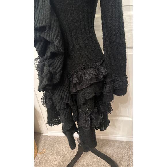 Carmen by Dance in Brazil Victorian Gothic Witchy Open Front Knit Sweater, OSFM - Picture 7 of 12